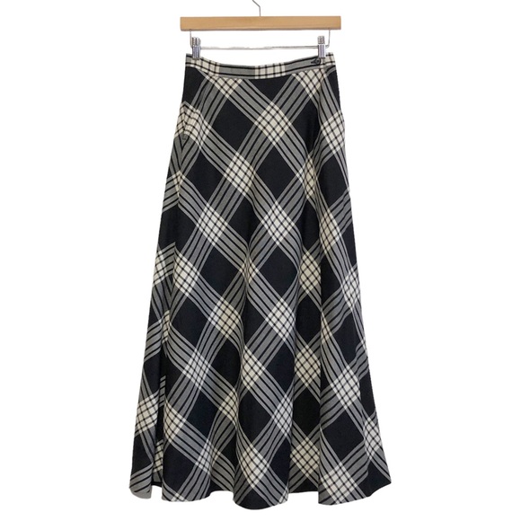 Vintage 90’s Ralph Lauren Plaid Wool Maxi Skirt - Picture 4 of 14